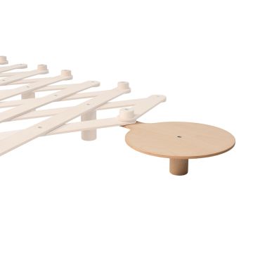 Scheren-Bett Nachttisch Buche natur ohne Lackierung