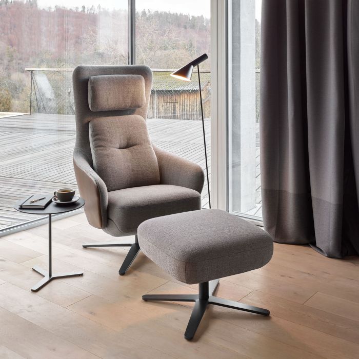 JON Relaxsessel mit Hocker WEIBELWEIBEL